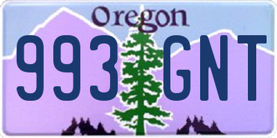 OR license plate 993GNT