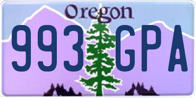 OR license plate 993GPA