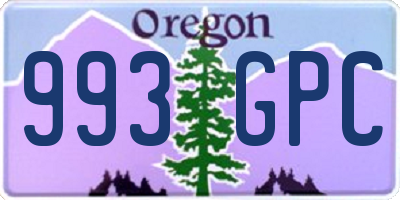 OR license plate 993GPC