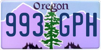 OR license plate 993GPH