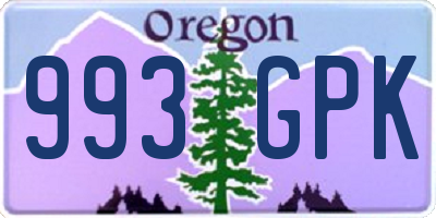 OR license plate 993GPK