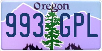 OR license plate 993GPL