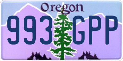 OR license plate 993GPP