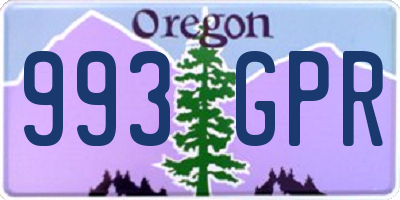 OR license plate 993GPR