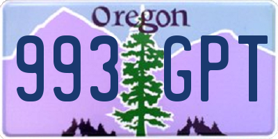 OR license plate 993GPT