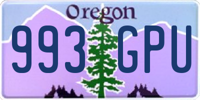 OR license plate 993GPU