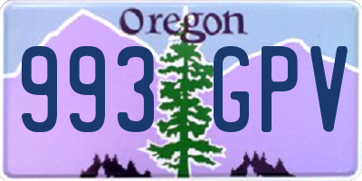 OR license plate 993GPV