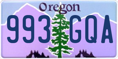 OR license plate 993GQA