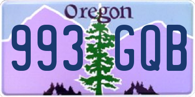OR license plate 993GQB