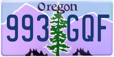 OR license plate 993GQF