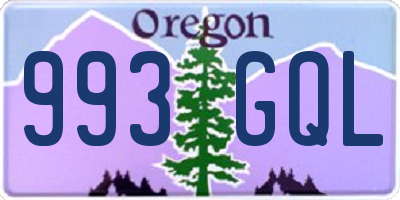 OR license plate 993GQL