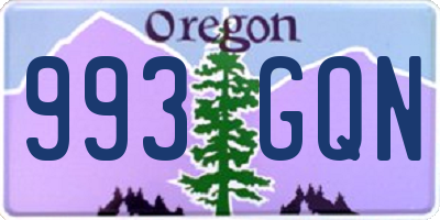OR license plate 993GQN