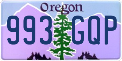 OR license plate 993GQP