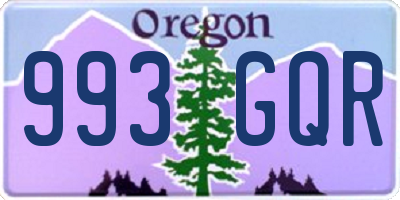 OR license plate 993GQR