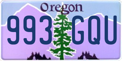 OR license plate 993GQU