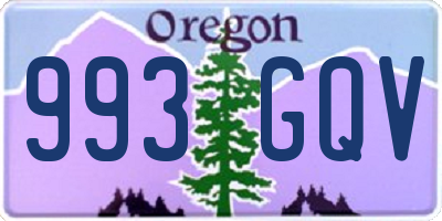 OR license plate 993GQV