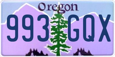 OR license plate 993GQX