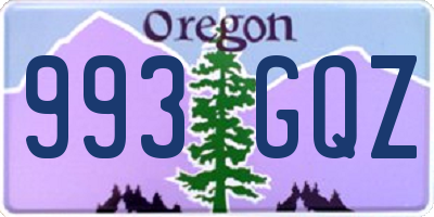 OR license plate 993GQZ
