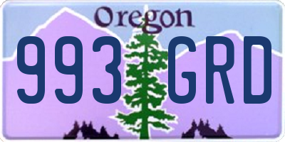 OR license plate 993GRD