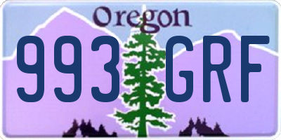 OR license plate 993GRF
