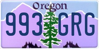OR license plate 993GRG