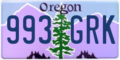 OR license plate 993GRK