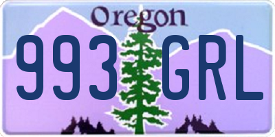 OR license plate 993GRL