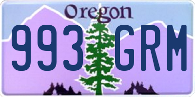 OR license plate 993GRM