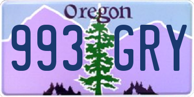 OR license plate 993GRY