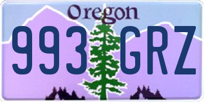 OR license plate 993GRZ