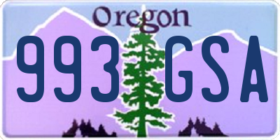 OR license plate 993GSA