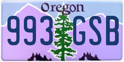 OR license plate 993GSB