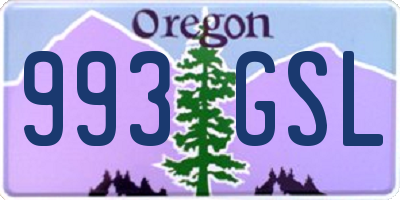 OR license plate 993GSL