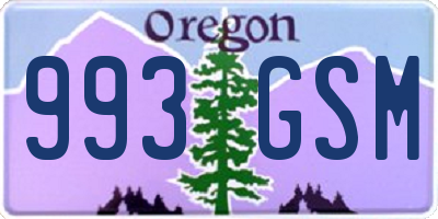 OR license plate 993GSM