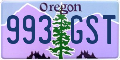 OR license plate 993GST