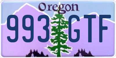 OR license plate 993GTF