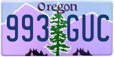 OR license plate 993GUC