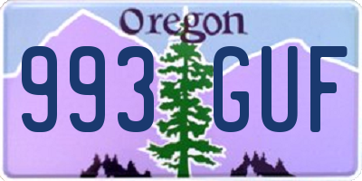 OR license plate 993GUF