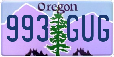 OR license plate 993GUG