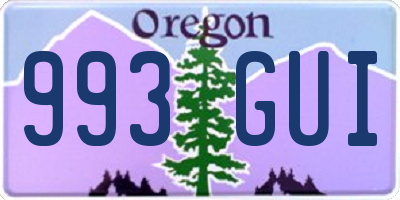 OR license plate 993GUI