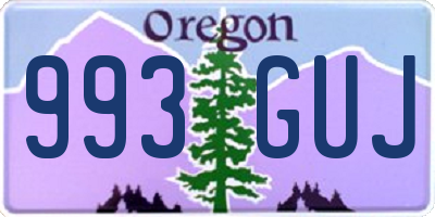 OR license plate 993GUJ