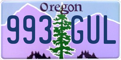 OR license plate 993GUL