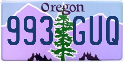 OR license plate 993GUQ