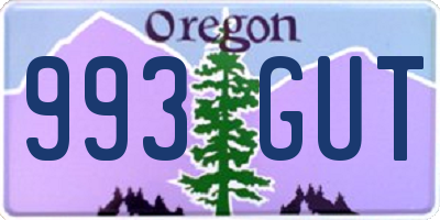 OR license plate 993GUT