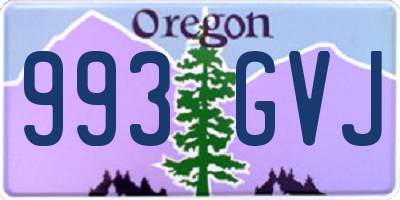 OR license plate 993GVJ