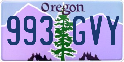 OR license plate 993GVY