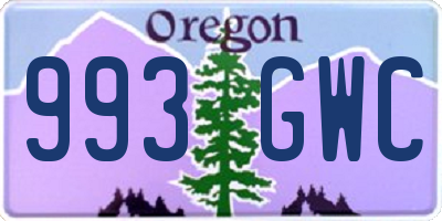 OR license plate 993GWC
