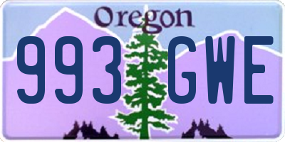 OR license plate 993GWE
