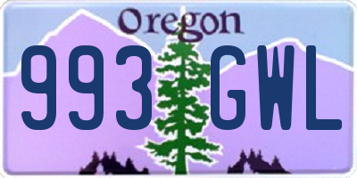 OR license plate 993GWL