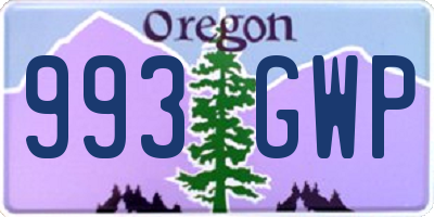 OR license plate 993GWP